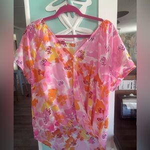 Staccato Pink and Orange Floral Blouse